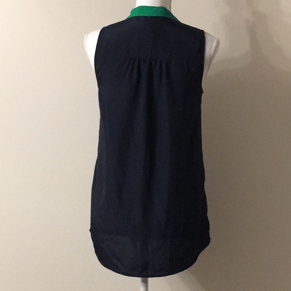 J Crew Color Block Sleeveless Button Up Top - Picture 3 of 5